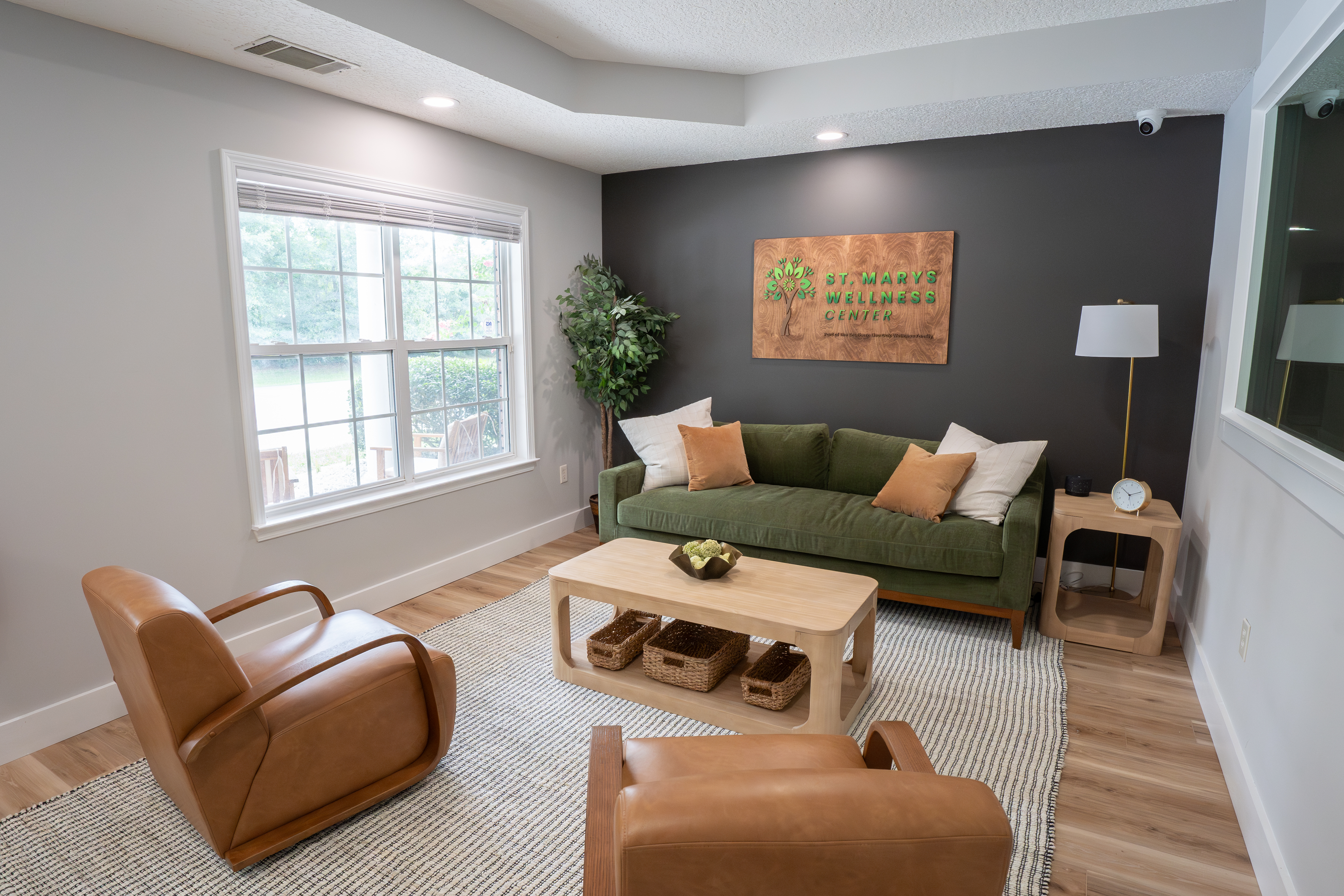Welcoming common area at St. Marys Wellness Center
